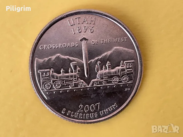 САЩ 25 цента 2007 г. (P), Utah.