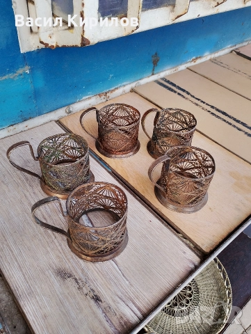 Подстакан филигран маркирани юмеет, снимка 4 - Антикварни и старинни предмети - 52850123