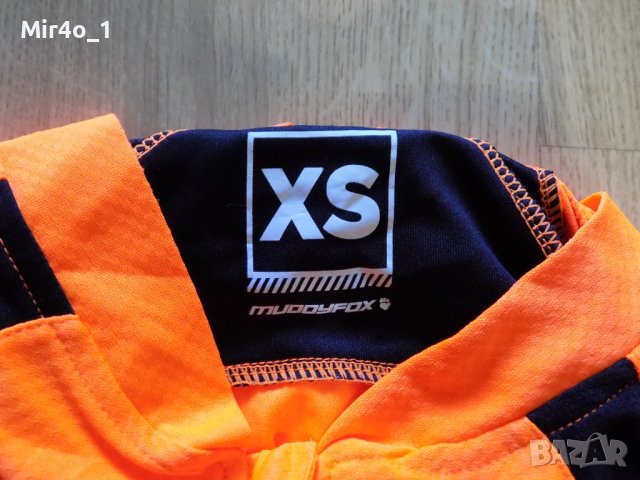 вело джърси muddyfox елек тениска екип блуза шосейно колоездене мъжко оранжево оригинално XS, снимка 6 - Спортни дрехи, екипи - 41805534