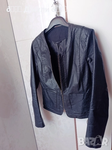 Стилно кожено яке от агнешка кожа, снимка 4 - Якета - 51589530