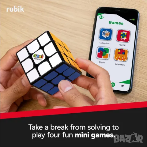 Оригинален смарт куб на Рубик 3x3x3 Rubik's Cube ConnectedX, снимка 11 - Игри и пъзели - 44996887