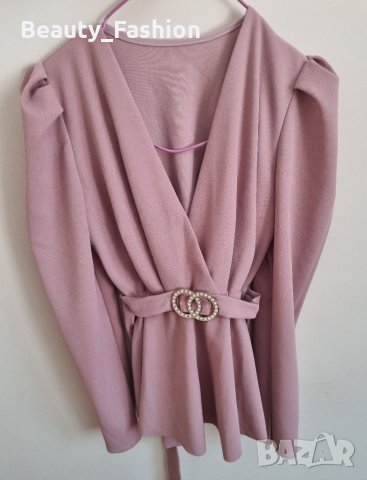 Елегантна блуза в цвят пепел от рози 