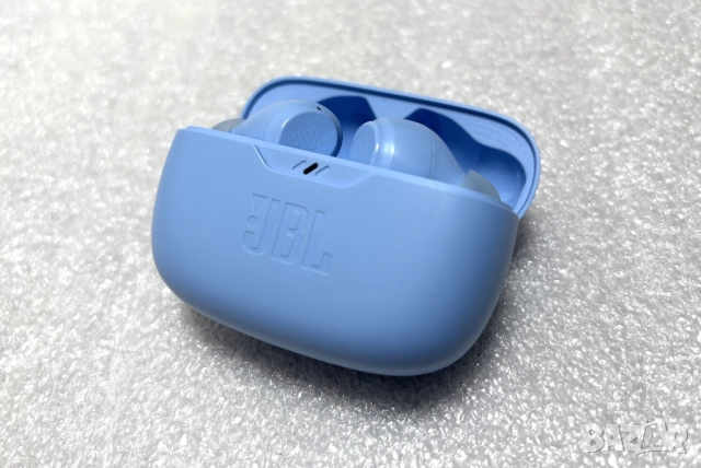 Безжични слушалки JBL Wave Beam, TWS, Bluetooth 5.2, IP54, до 32ч, сини, снимка 1