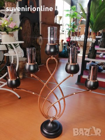 Луксозен метален свещник, снимка 3 - Декорация за дома - 38669860