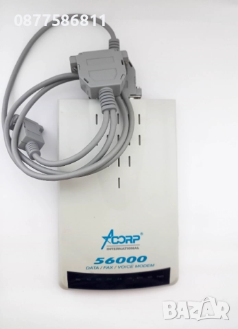 МОДЕМ ACORP 56000 BPS ACORP EXTERNAL VOICE / FAX / MODEM МОДЕМИ АКОРП AKOPT , снимка 2 - Други - 51633019
