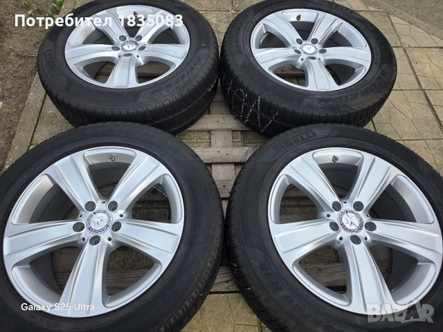 Лети джанти 18ки 5х112 Mercedes + зимни гуми 235/60/18 Pirelli, снимка 3 - Гуми и джанти - 53757941