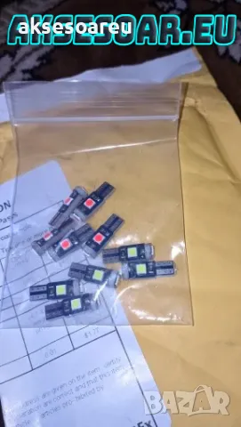 Супер ярка T5 Led крушка 3SMD 3030 светлина Лампа за арматурното табло на кола индикатор осветяване, снимка 10 - Аксесоари и консумативи - 48536682