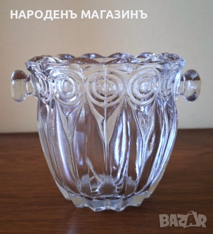 НОВА кристална ледарка кристал съд за лед Българско соц производство, снимка 12 - Други ценни предмети - 53512144