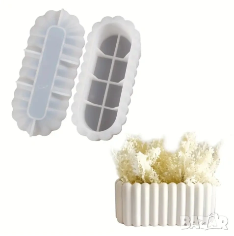 Молд кашпа 3 части 16,3 см, снимка 3 - Форми - 53162972