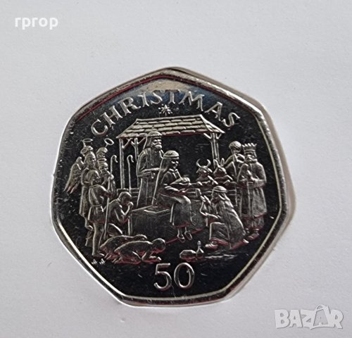   Нумизматичен плик. Остров  Mан. 1991 год. 50 пенса.  КОЛЕДНА  сцена на РОЖДЕСТВОТО . Рядка.монета., снимка 8 - Нумизматика и бонистика - 41021913