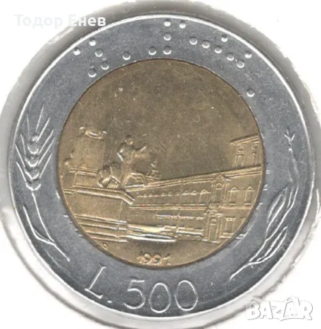 Italy-500 Lire-1991 R-KM# 111, снимка 1 - Нумизматика и бонистика - 49340823