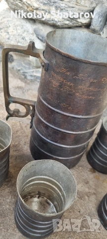 меден комплект за вино и ракия , снимка 6 - Сервизи - 53281902