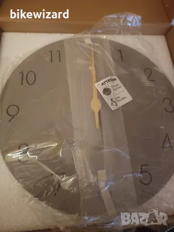 Warminn MDF дървен стенен часовник безшумен 30 см. НОВ, снимка 3 - Стенни часовници - 50030614