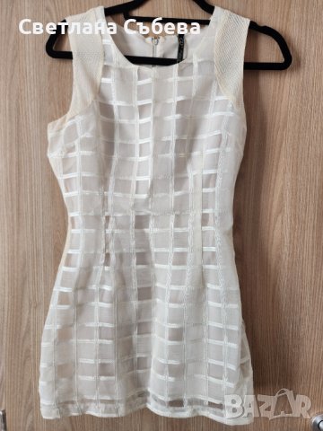 Бяла елегантна рокля, снимка 1