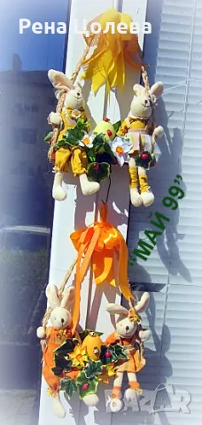 Семейство зайци за Великден, снимка 4 - Декорация за дома - 49571681