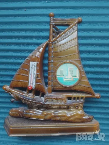 Ветроходен Кораб  - ретро сувенир с термометър, снимка 3 - Антикварни и старинни предмети - 49852741
