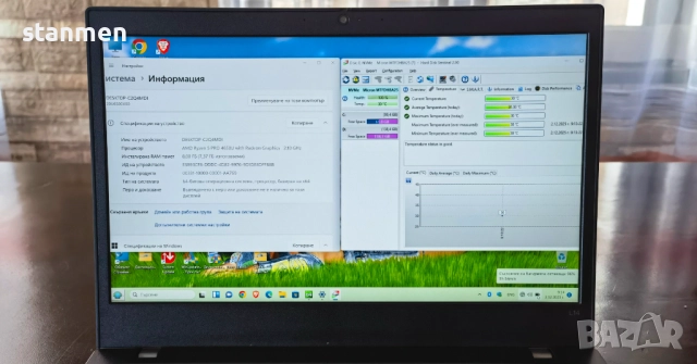 Продавам Гаранционнен Lenovo ThinkPad L14/IPSматFHDсKам/12x2.1ghzThr/nVme256gb/8gb/AmdRadeon/7чБат  , снимка 3 - Лаптопи за игри - 52621681