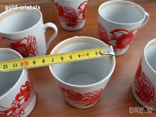 Руски порцеланови чаши за чай, снимка 4 - Антикварни и старинни предмети - 36084337