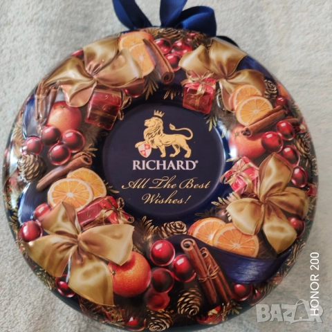 Тенекиена кутия от чай RICHARD. , снимка 6 - Колекции - 55742411