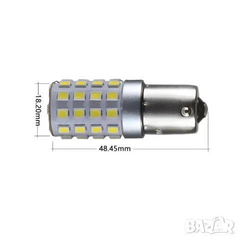 Paolo LED крушки P21W BA15S 12V 2 броя, снимка 2 - Аксесоари и консумативи - 55864922