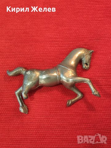 СТАРА МЕТАЛНА ФИГУРА на ГАЛОПИРАЩ КОН БЯЛ БРОНЗ РЪЧНА ХУДОЖЕСТВЕНА МАЙСТОРСКА ИЗРАБОТКА 17049, снимка 2 - Колекции - 34420118