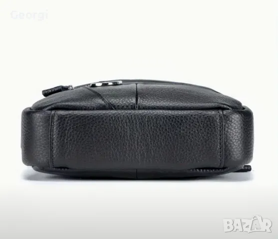 Мъжка универсална черна чантичка с висулка (естествена кожа)!, снимка 10 - Чанти - 49325849