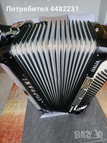 Продавам Италиански акордеон vSOPRANI RECANATI 120баса черен с куфар , снимка 9 - Акордеони - 53121448