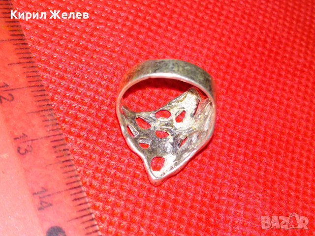 SEZGIN 925 МАРКОВ СЕЗГИН АЖУРЕН СРЕБЪРЕН ПРЪСТЕН СРЕБРО 925 РЪЧНА АРТ ИЗРАБОТКА 41830, снимка 10 - Пръстени - 44610384