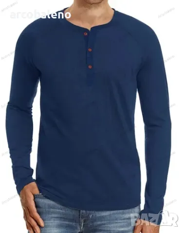 Мъжка модна блуза с дълъг ръкав, 8цвята, снимка 5 - Блузи - 42285799