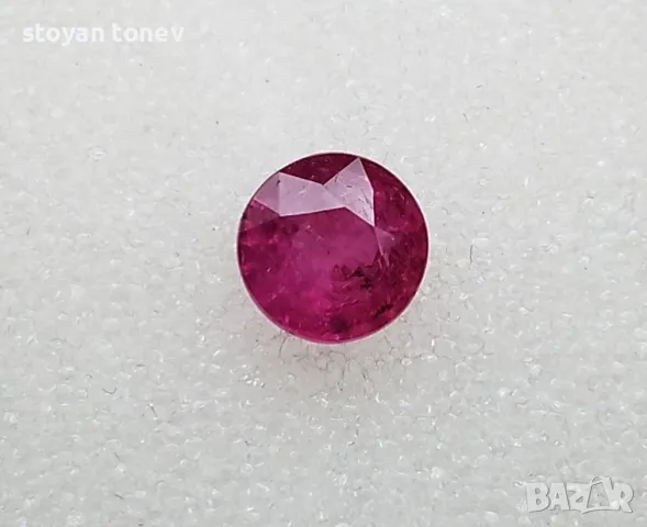 Ненагряван рубин с рядка кръгла форма - 1.33кт! Сертифициран! Нов!, снимка 11 - Други - 45262201