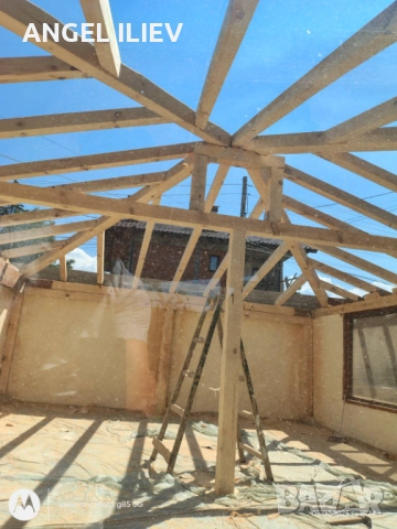 монтаж на дървен навес 