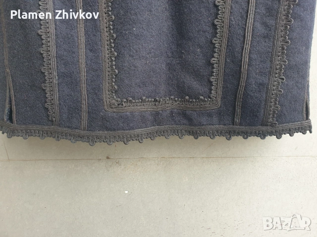 етнографски черен елек с мого гайтани и декорация, снимка 14 - Антикварни и старинни предмети - 53632449