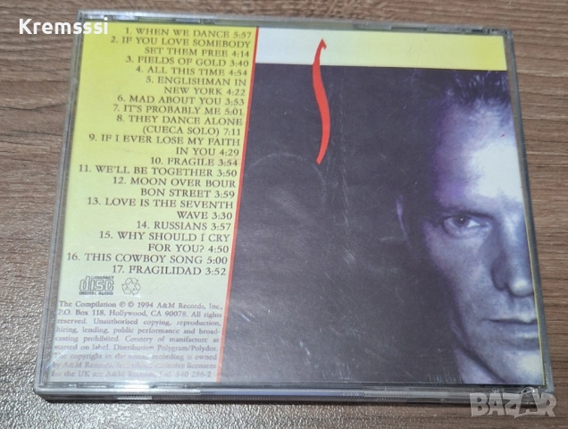 The best of Sting - Fields of gold, снимка 2 - CD дискове - 51761321