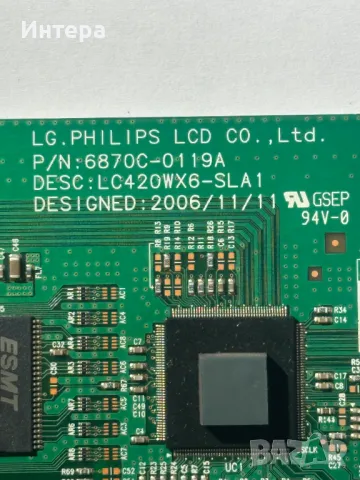 T-con 6870C-0119A за LG L40F97QV3, снимка 2 - Части и Платки - 48463717