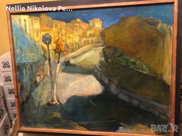 Стара Картина Масло на платно 30 на 50 см