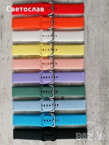 Силиконови каишки за Samsung watch, Huawei 20 мм, снимка 2 - Смарт гривни - 35878456