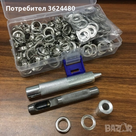 Комплект за поставяне на капси за завеси, тенти и покривала – 12 мм 4885, снимка 3 - Други инструменти - 53576753