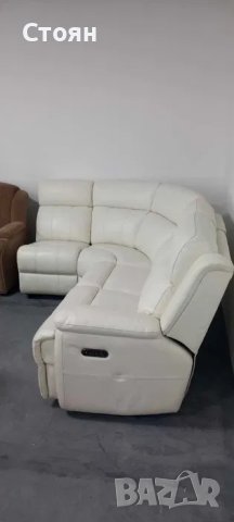 ПРОМОЦИЯ!!! Светло кремав ъглов диван с електрически релакс механизъм, снимка 4 - Дивани и мека мебел - 40627935