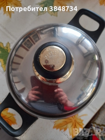 Тенджера с позлатена част на капака, снимка 4 - Други - 52541729