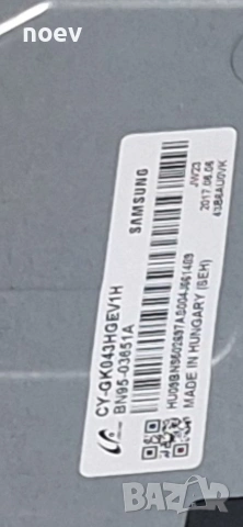 Main Board BN41-02528A BN9411273D от SAMSUNG UE43KU6072U, снимка 3 - Части и Платки - 53155913