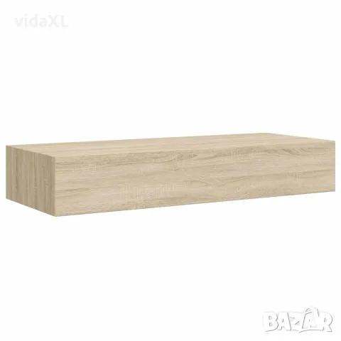 vidaXL Стенни рафтове с чекмеджета, 2 бр, дъб, 60x23,5x10 см, МДФ, снимка 6 - Етажерки - 56146907