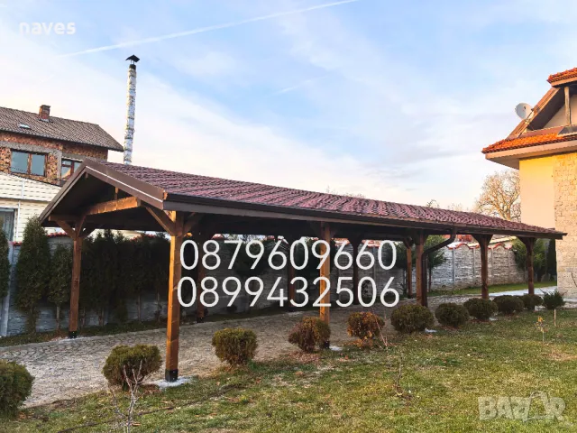 Дървени Навеси Изграждане Дървени конструкции Тераси Беседки, снимка 12 - Ремонти на покриви - 25143605