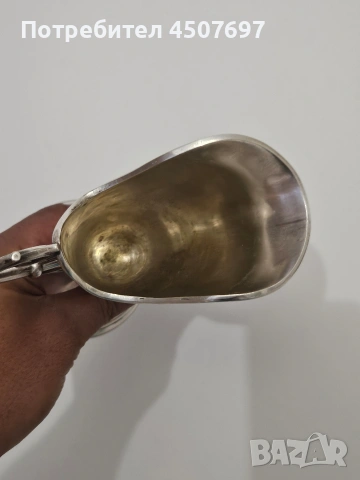 Посребрена Чоша - потир, около 1900г., снимка 4 - Антикварни и старинни предмети - 53142281