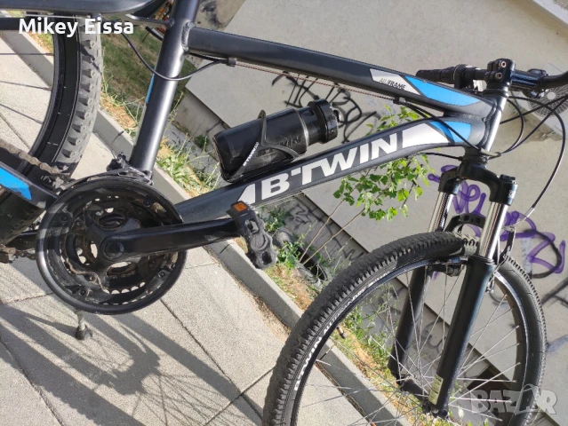 Велосипед B-twin 26 тъмно сив, снимка 14 - Велосипеди - 50842366