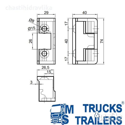 Насрещник за ключалка 11068171, снимка 2 - Части - 48375591