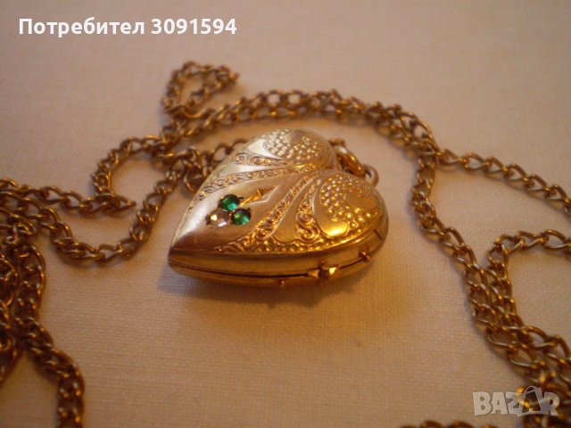1930 г -ЗЛАТНО ДУБЛЕ МЕДАЛЬОН СЪРЦЕ ЗА СНИМКА, снимка 6 - Антикварни и старинни предмети - 40229351
