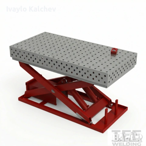 Заваръчна маса ProWeld INOX 2000×1000 мм-хидравлична повдигаща система