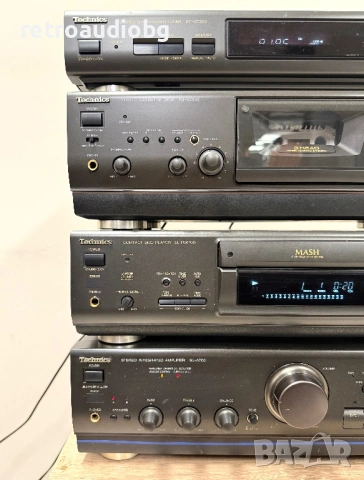 🔊Ретро аудио система - сет TECHNICS - усилвател, сд, триглав дек, тунер, грамофон🔈 , снимка 2 - Аудиосистеми - 53462066