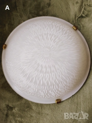 Голям стъклен плафон 40см