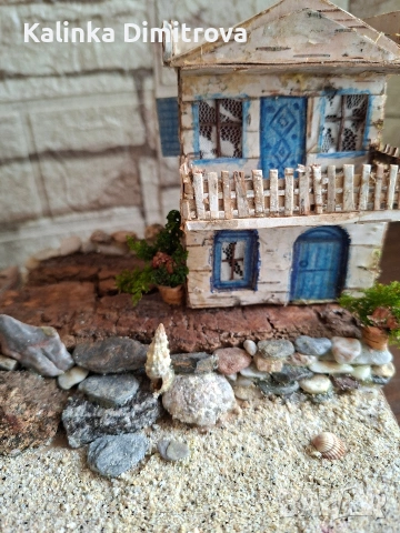 Къща в гръцки стил-ръчно изработена декорация., снимка 4 - Декорация за дома - 53205790